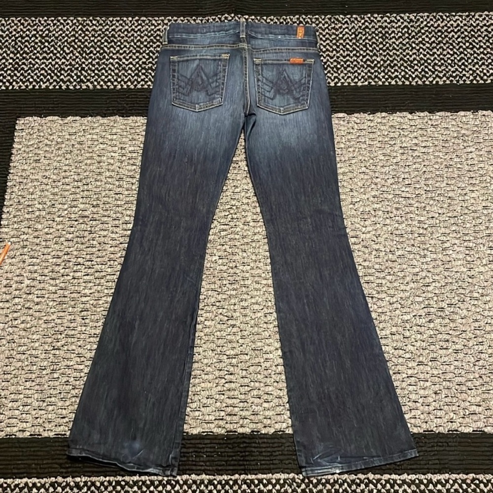 7 For All Mankind Dark Blue Flare Jeans